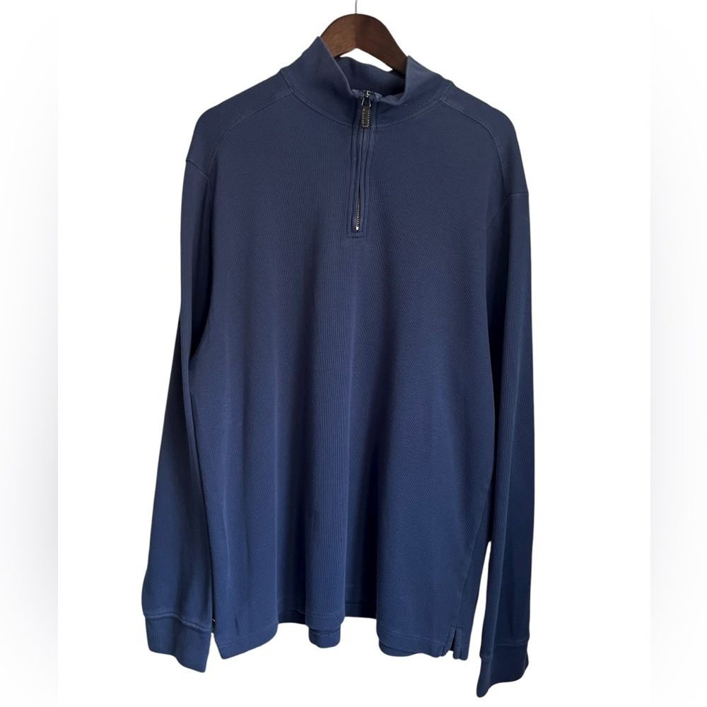 Merona 1/4 Zip Blue Mens Long Sleeve Sweatshirt  - SZ: XX-Large